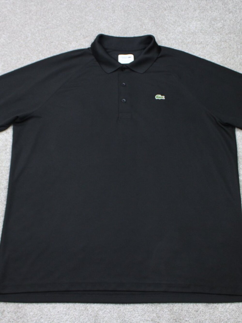 Lacoste Sport Polo Shirt Mens 3XL XXXL Black Pique Ultra-Dry Poly Short Sleeve